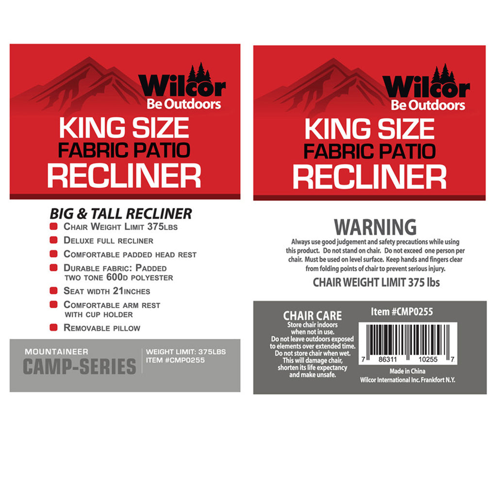 WILCOR RV RECLINER GREEN KING SIZE