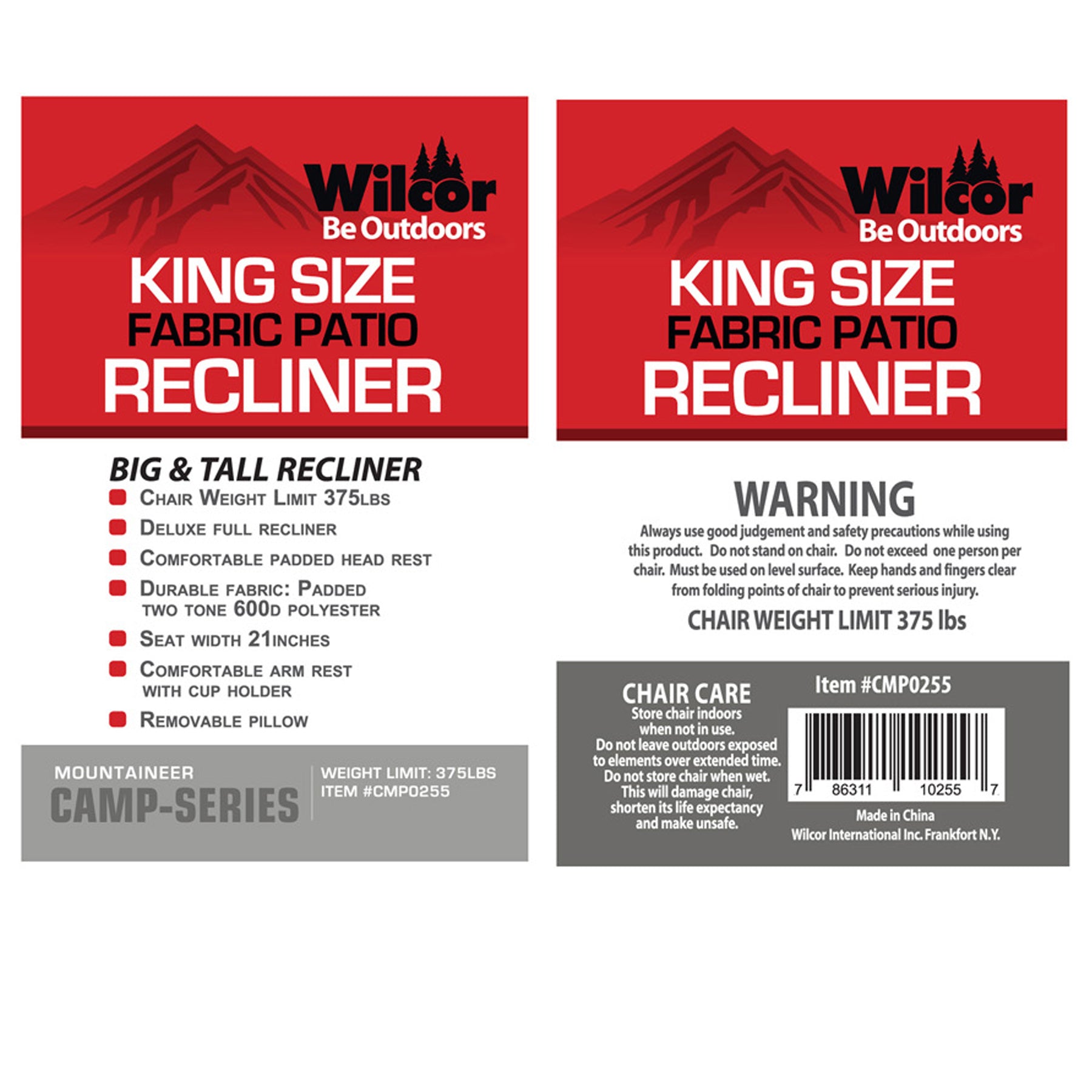 WILCOR RV RECLINER GREEN KING SIZE