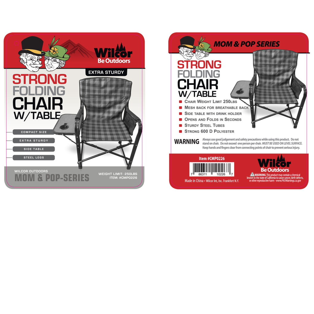 DIRECTOR CHAIR WITH SIDE TABLE DLX