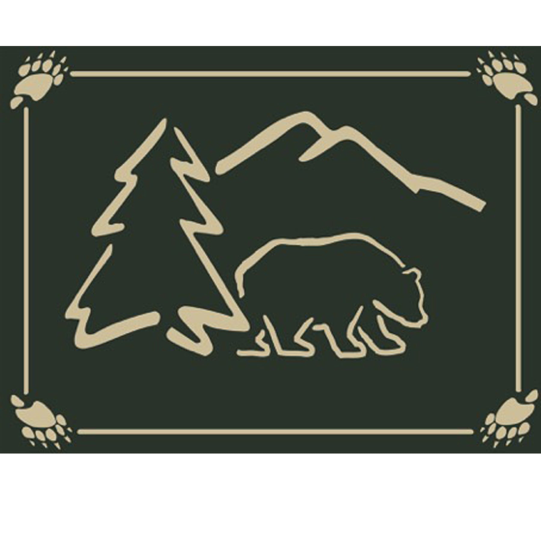 GROUND MAT 6' x 9' BEAR TREE