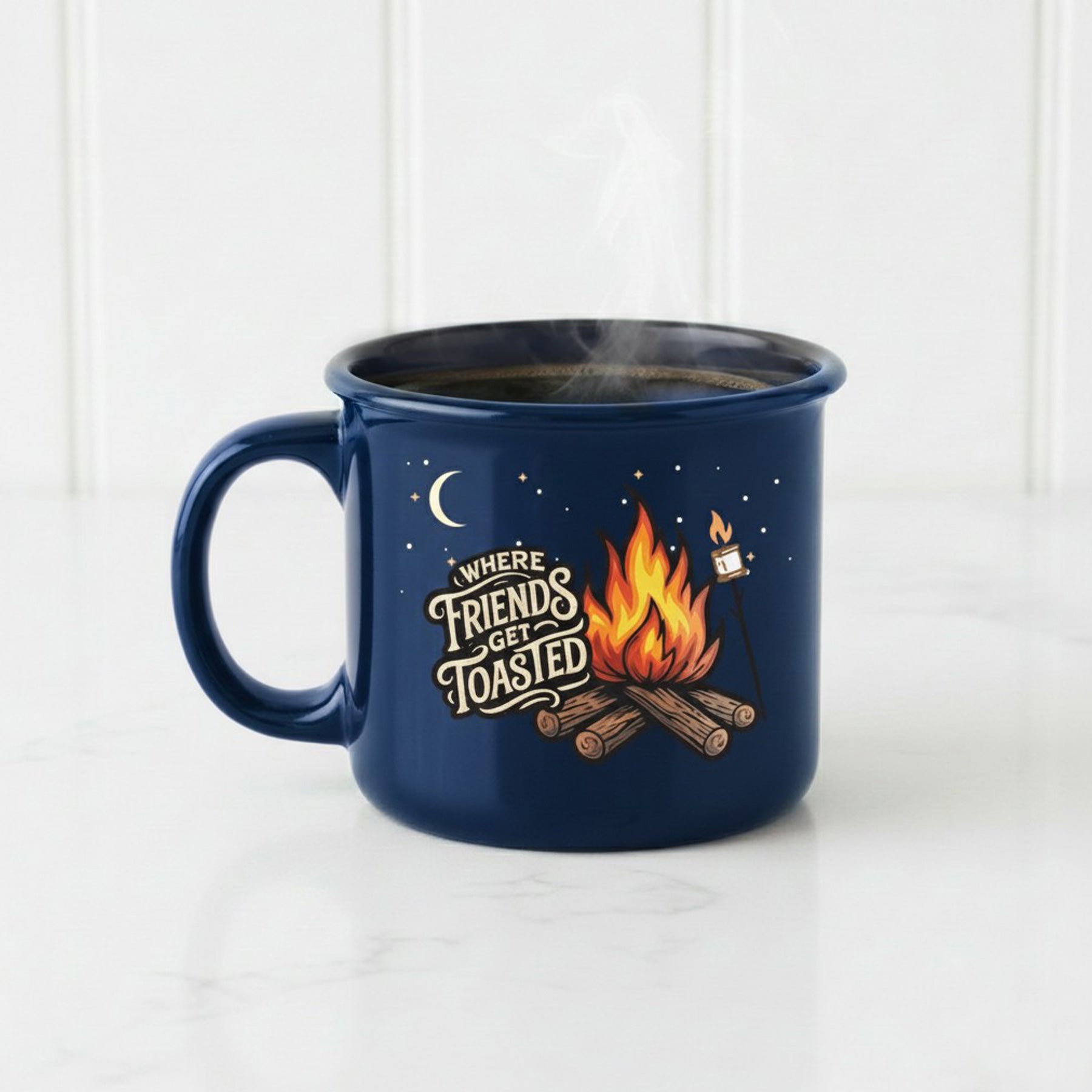 FRIENDS GET TOASTED CAMPFIRE MUG